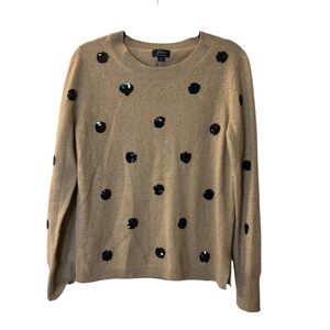 J. Crew Polkadot Cashmere Sweater Sz S